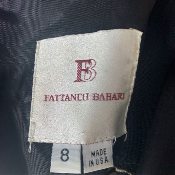 Fattaneh Bahari Sleeveless Tiger Print Sheath Dress Size 8 - Picture 10 of 10